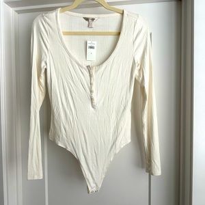 Banana Republic Ribbed Henley Bodysuit